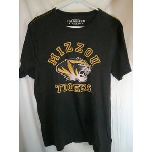 Vintage Colosseum Athletics Mizzou Tigers Graphic Tee T-Shirt Black Medium‎